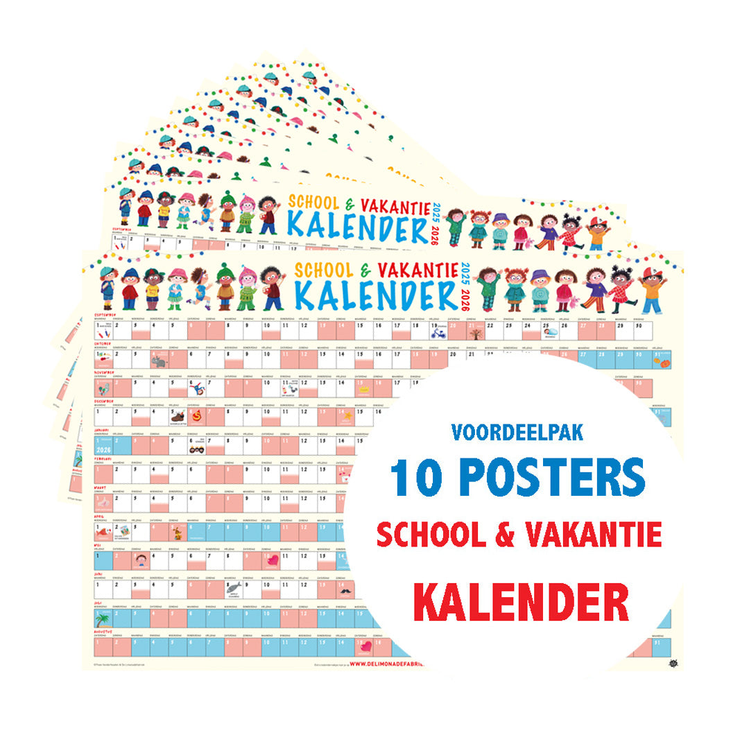 School & Vakantiekalender 10 stuks